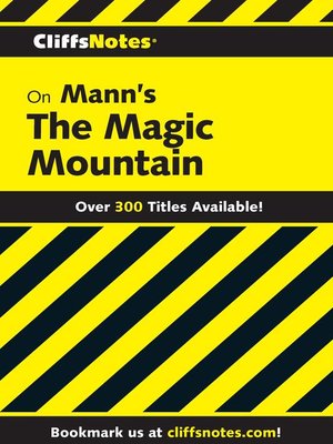 cover image of CliffsNotes on Mann's the Magic Mountain